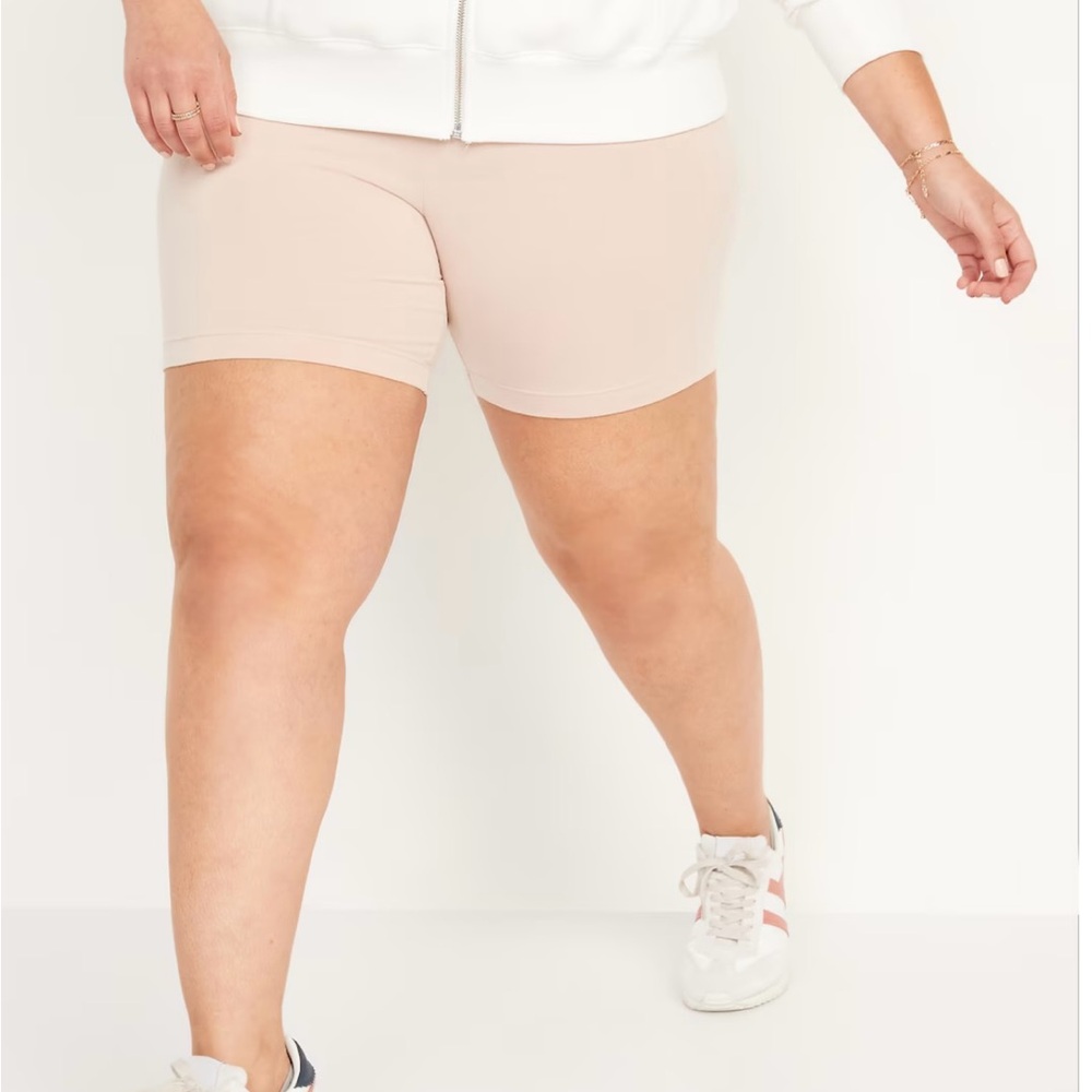 VGUC XXL Bundle of 4 Old Navy High Waisted Cotton-Blend Jersey Nude Biker Shorts